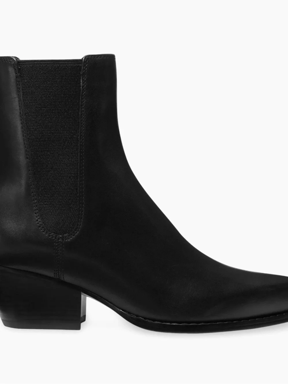 Michael Kors Black Leather Pointed Chelsea Ankle Boot